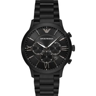 Emporio Armani Chronograph Bracelet Watch, 43mm in Black at Nordstrom Rack