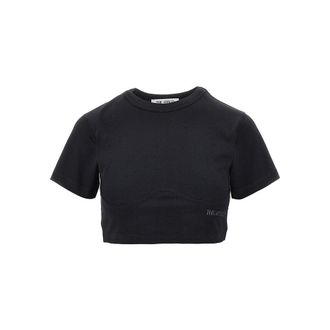 The Attico Cropped cotton T-shirt Woman 40
