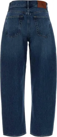Calvin Klein Womens Barrel Jeans Blue Cotton