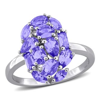 Mimi & Max Multi-Shape Gemstone Cluster Ring Sterling Silver