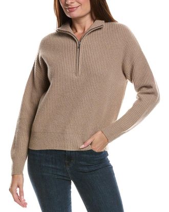The Cashmere Project The Cashmere Project Shaker Cashmere 1/4-Zip Sweater