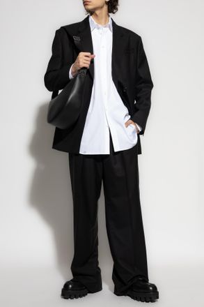 Moschino Wool Blazer, Mens, Black