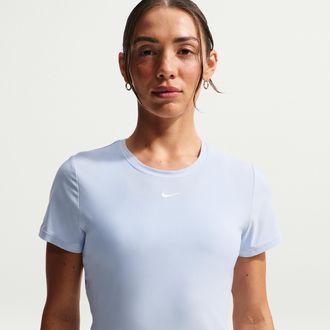 Nike Womens Victory Dri-FIT Short-Sleeve Tennis Top in Blue | IB3776-407