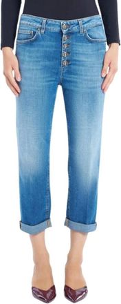 Dondup Jeans, Dames, Blauw, W31, Katoen, Koons Cropped Jeans