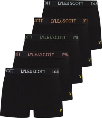 Lyle & Scott Heren Miller Boxershorts (Set van 5) (Zwart)