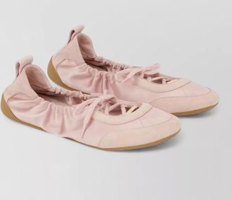 Chlo&eacute; kick leather ballet flats round toe