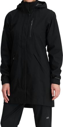 Outdoor Research Aspire 3L Trench Raincoat Jacket In Black