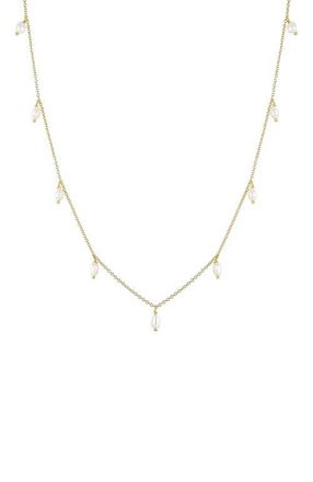Untamed Petals Angelica Pearl Necklace in Gold at Nordstrom
