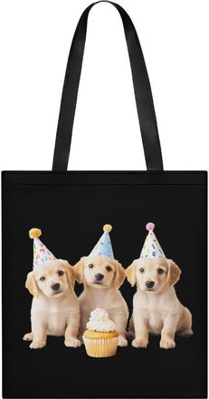 Generic Puppies Birthday Party Womens Tote Casual Shopping Bag Lightweight Shoulder Bags Hobos Handbag for Work Travel Daily 35x40cm