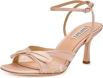 Badgley Mischka Joselyn Womens Sandals Latte Satin : 9.5 M, Textile