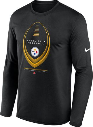 Nike Pittsburgh Steelers Legend Icon Nike Mens Dri-FIT NFL Long-Sleeve T-Shirt in Black | NKHT00A7L-NDB