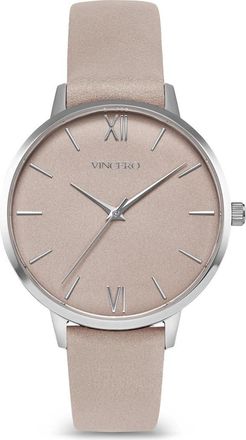 Vincero Eros Leather Strap Watch, 38mm in Taupe/silver at Nordstrom