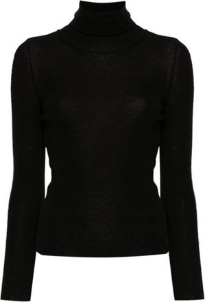 Tom Ford roll-neck fine-knit jumper - women - Cashmere/Silk - L - Black