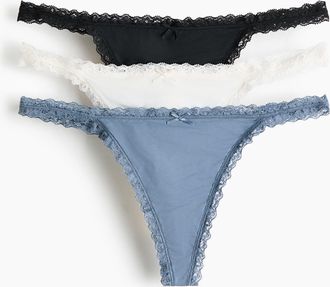 H&M 3er-Pack Tangas aus Mikrofaser - Blue