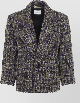 Saint Laurent wool single-breasted tweed coat