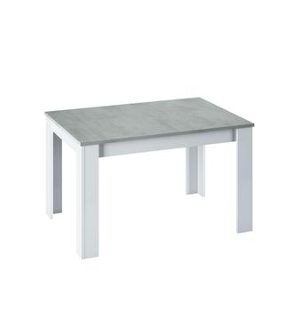 F.R.S. Mesa Comedor Extensible Paris En Color Cemento-blanco Artik 78 Cm(alto)140-190 Cm(ancho)90 Cm(largo)