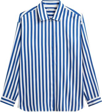 Marc O'Polo Camicia a righe con bottoni - Bianco