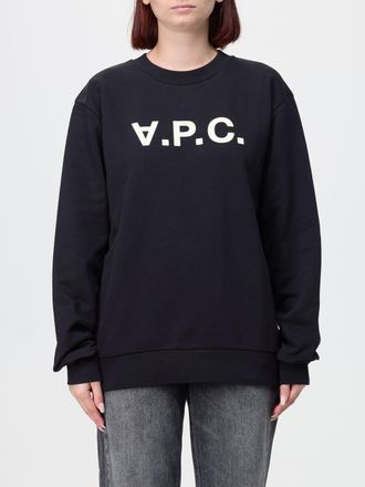 A.P.C. A. P.C. Felpa girocollo in cotone biologico con logo a contrasto