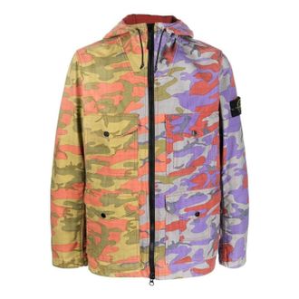 Stone Island Hooded Light Outerwear Brick Red 7715Q02E1-V0015