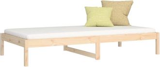 vidaXL Sof&aacute; cama de madera maciza de pino 90x190 cm Vidaxl