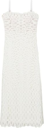 SIMKHAI sleeveless lace midi dress - women - Cotton - 10 - White