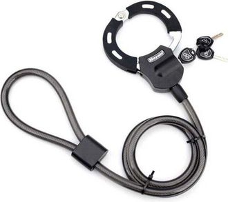 OEM Esposas Antirrobo - Ideales Para Bicicletas, Patinetes Y Cochecitos, Unisex Adulto, Color Negro, 9 Eslabones