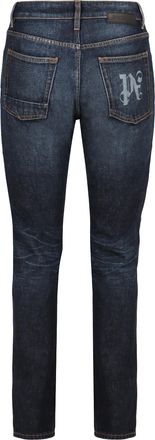 Palm Angels Mens Denim Jeans - Dark Grey Cotton - Size 30 (Waist)