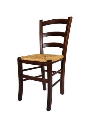 Tommychairs Tommychairs Silla Venezia En Haya Nuez Y Asiento De Paja