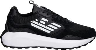 Emporio Armani Logo Sneakers - Heren - Sneakers - Zwart - 44 2/3 EU - Schoenen