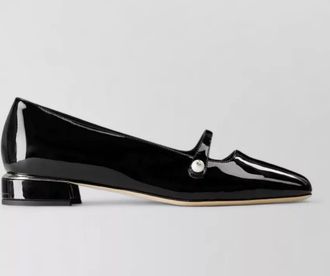 Jimmy Choo London elisa patent leather block heel ballet flats