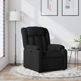 vidaXL Sill&oacute;n Reclinable De Tela Negro Vidaxl