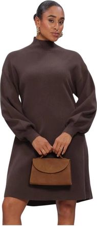 Moss Copenhagen MSCHMercy East M Jurk - Dames - Jurken - Bruin - Maat: Xs/S Viscose