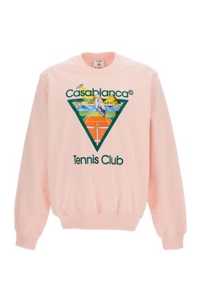 Casablanca Pink Tennis Club Icon Cotton Sweatshirt