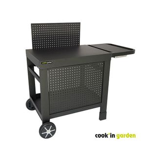 COOK IN GARDEN Cookin Garden - Mesa Auxiliar - Reva 110 - Montaje F&aacute;cil - Negro - Cook In Garden