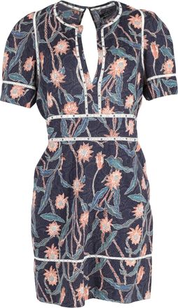 Isabel Marant Floral Printed Dress in Blue Cotton