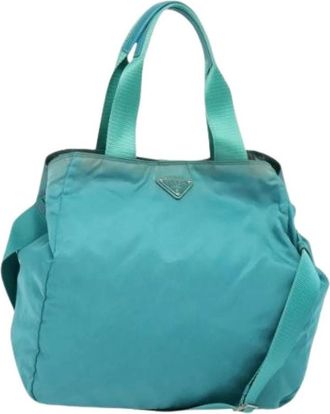 Prada Pre-owned Nylon prada-bags - Dames - Vintage Shopper - Blauw - ONE Size - Nylon - Vintage