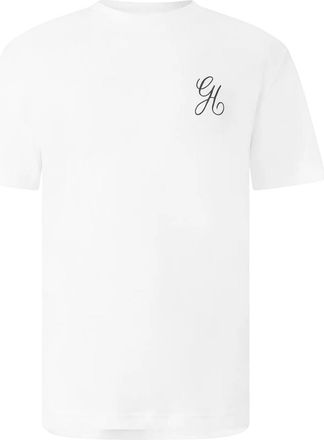 GANT Heren Geborduurd T-shirt met logo (Wit)