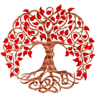 OEM &Aacute;rbol De La Vida Decoraci&oacute;n De Pared De Metal Obra De Arte Decorativa De Hierro Para Jard&iacute;n Interior Y Exterior 30 X 30 Cm (b-05)