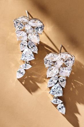 Nadri Crystal Cluster Drop Earrings