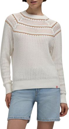Hunter Pointelle Knit Cotton Sweater in Snow-White at Nordstrom Rack, Size X-Small