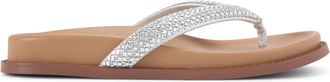 Kurt Geiger Womens Ryn Sandals - Silver Fabric - Size UK 5