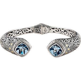 Samuel B. 18K Gold & Sterling Silver Bangle in Blue at Nordstrom Rack