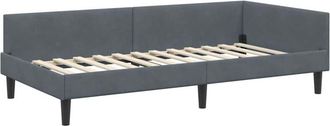 vidaXL Estructura de cama en esquina Gris oscuro 100 cm x 200 cm tela vidaXL