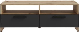 OEM Bigbuy Pilvi Mueble Tv Roble Natural Y Negro 95 Cm