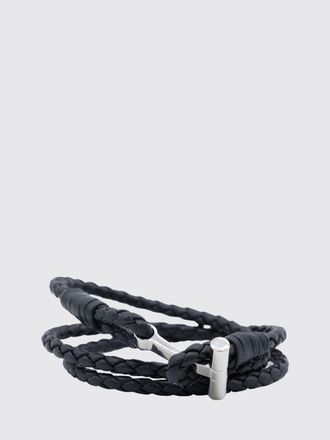 Tom Ford Bracciale multifilo in pelle di vitello intrecciata con logo
