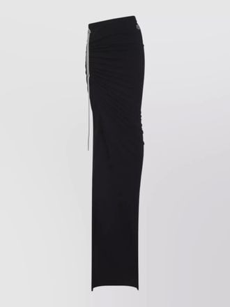 Rick Owens cotton asymmetric draped skirt