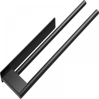 OEM Porte-serviettes - Acero Inoxidable 304 - Autoadhesivo Sin Perforaci&oacute;n - Para Ba&ntilde;o Y Cocina - Negro - 1 Unidad