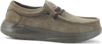 Hey Dude Wally Comf Suede - Heren - Veterschoenen - Bruin - 41 EU - Leer - Schoenen