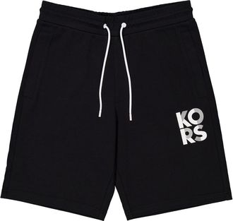 Michael Kors Drawstring Logo-Print Shorts, Size Small