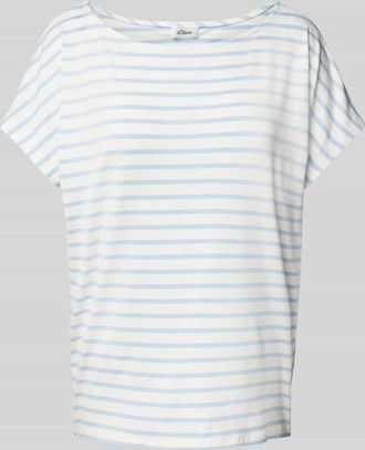 s.Oliver Red Label Relaxed Fit T-Shirt aus Viskose-Mix mit überschnittenen Schultern in Weiss, Größe 36